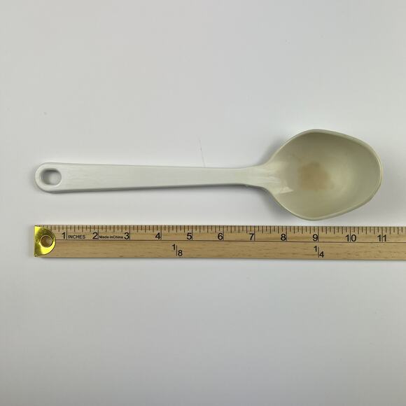 VTG Tailor Made White Plastic Kitchen Utensil Set of 3 Spoon, Ladle, Spoon Fork - Picture 3 of 10